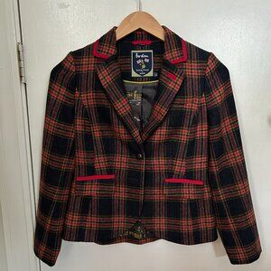 Boden Moon British Tweed Blazer Size 4 Wool